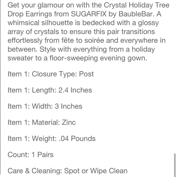 ♥️… Holiday Crystal Bow Christmas Tree Drop Earrings Metallic Gold - Picture 5 of 7